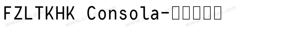 FZLTKHK Consola字体转换